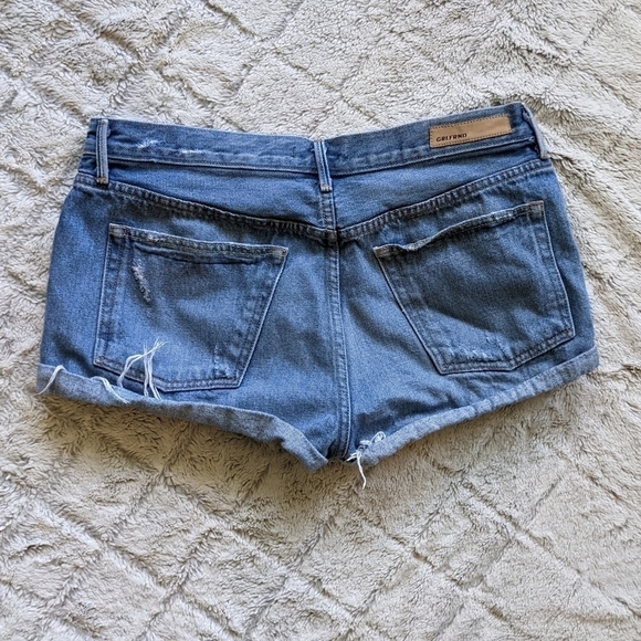 Grlfrnd Denim Adriana Jean Shorts Women’s 29 Button Fly Roll Hem Cut Off - Picture 3 of 4